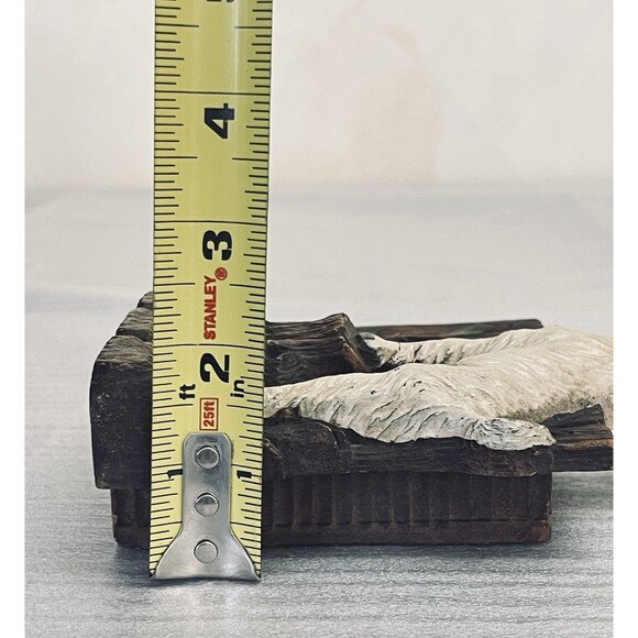 Vintage Syroco White Tan Schnauzer Garden Decor Dog Brush Holder 6.5" No Brush - Picture 4 of 4